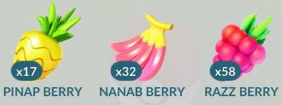 Pokemon Go Berries - Nanab Berry, Pinap Berry and Razz Berry explained and how you use them.