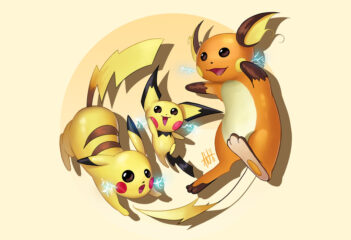 Shiny Pichu Pikachu Raichu