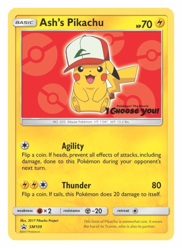 Ash’s Pikachu (Original Cap) Pokemon TCG Promo Card