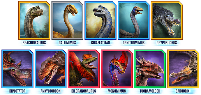 Jurassic World Alive: 11 New Dinosaurs And Their Rarity